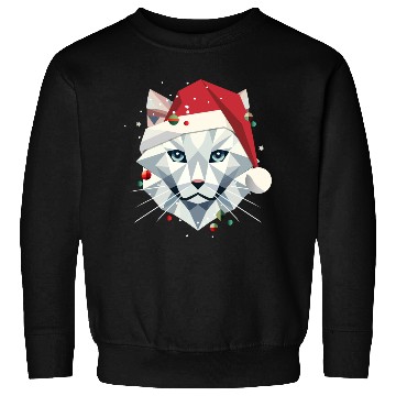 Discover Christmas cat as Santa in modern style Sweatshirts