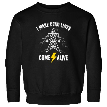 Discover I Make Dead Lines Come Alive – Lineman Halloween Sweatshirts
