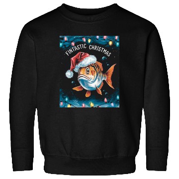 Discover Fintastic Christmas Fish xmas holiday christmass Sweatshirts