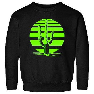 Discover Cactus Desert Sunset Evening Sun Lines Night Cacti Sweatshirts