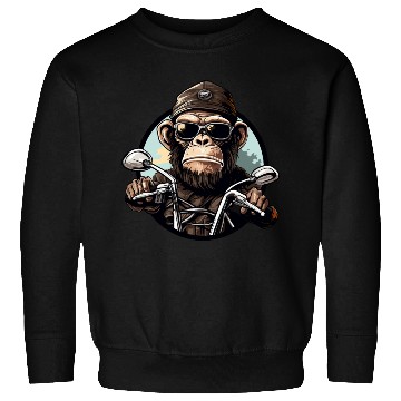 Discover Monkey Motorcyclist / Motorcycle Monkey Sweatshirts