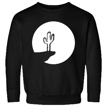 Discover Cactus Moon Evening Mountain Cliff Night Round Sun Sweatshirts