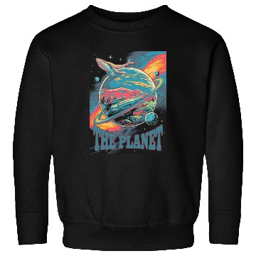 Discover Space Whale Adventure on a Mysterious Planet Sweatshirts