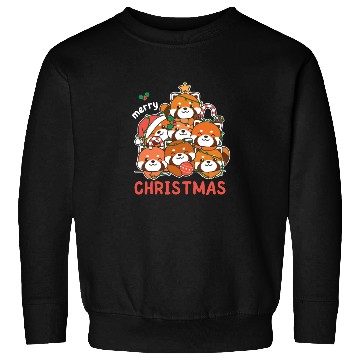 Discover Red Panda Christmas Tree Merry Christmas Sweatshirts