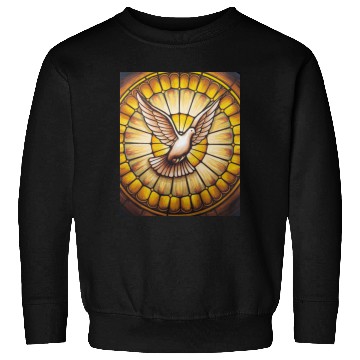 Discover Stained Glass Dove in Flight - Peace & Spiritualit Sweatshirts