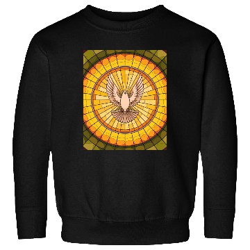 Discover Stained Glass Dove in Flight - Peace & Spiritualit Sweatshirts