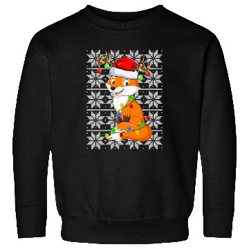 Discover Fox Reindeer Christmas Lights Sweatshirts