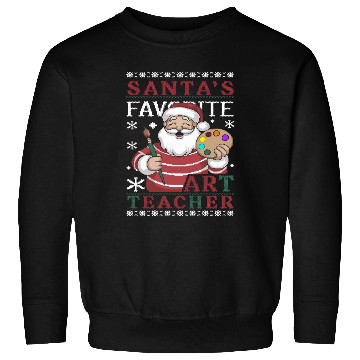 Discover Santa's Favorite Art Teacher Sweatshirts