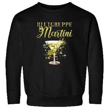 Discover Blutgruppe Martini Cocktail Bartender Sweatshirts