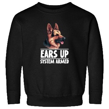 Discover Ears Up System Armed German Shepherd Dog Sweatshirts