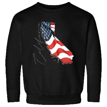 Discover USA Flag in California State Map CA Sweatshirts