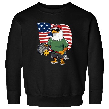 Discover US Flag Pickleball Eagle Sweatshirts