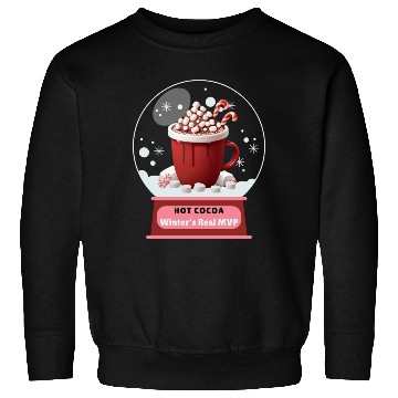 Discover Hot Cocoa, Winter's Real MVP – Cozy Snow Globe Sweatshirts