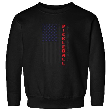 Discover Pickleball US Flag in Black Sweatshirts