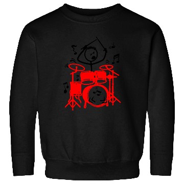 Discover red drum set drummer Sweatshirts