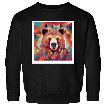 Discover Bear Abstract Bright Triangles Sweatshirts