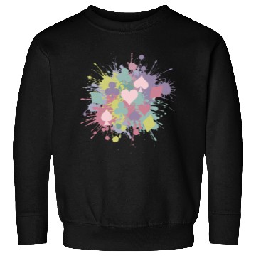 Discover Paint Splatter Playing Card Suits Design Sweatshirts