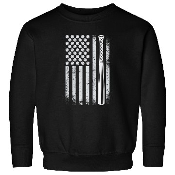 Discover Baseball vintage American flag baseball fan Sweatshirts