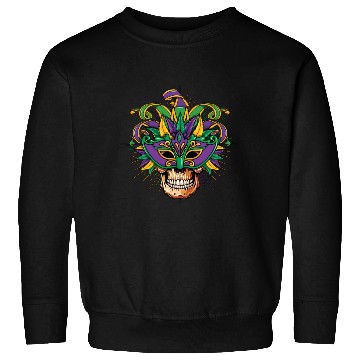 Discover Sugarskull Mask Festival Parade Mardi Gras Sweatshirts