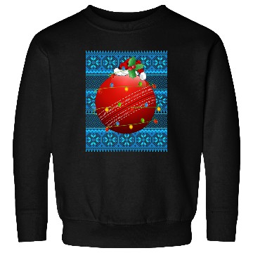 Discover Cricket Ball Christmas Lights Sweatshirts
