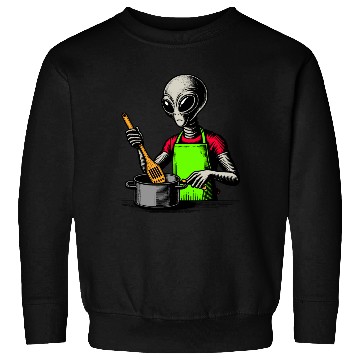 Discover Grey Alien Cook Sweatshirts