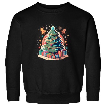 Discover Christmas Tree Serenity Holiday Tranquility Sweatshirts