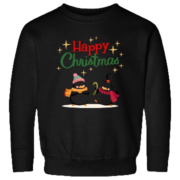 Discover Cute cartoon penguins celebrating Christmas Sweatshirts