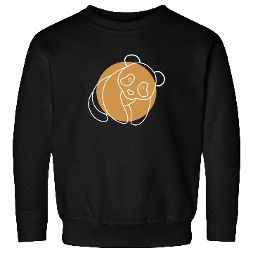 Discover Lineart Panda Bear Ailuropoda Melanoleuca Friend Sweatshirts