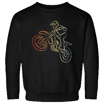 Discover Motocross One Line Drawing Sweatshirts