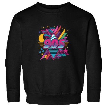 Discover Retro 90s Geometric Neon Design Sweatshirts