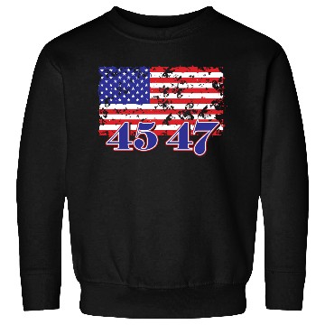 Discover Distressed American Flag with Numeric Overlay Sweatshirts