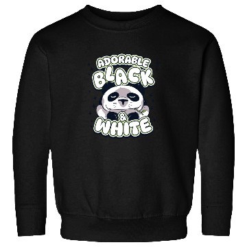 Discover Adorable Black And White Panda Bear Friend Lover Sweatshirts