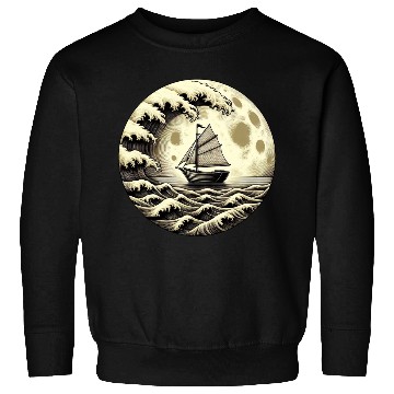 Discover Vintage Sailboat Monohull Tsunami Storm Sweatshirts