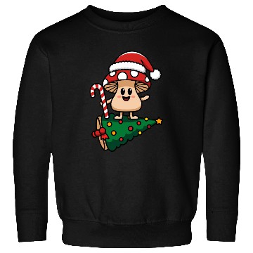 Discover Christmas Mushroom Wearing Santa Hat Sweatshirts