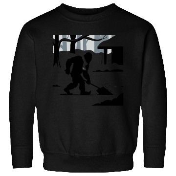 Discover Bigfoot Shoveling Snow Sweatshirts