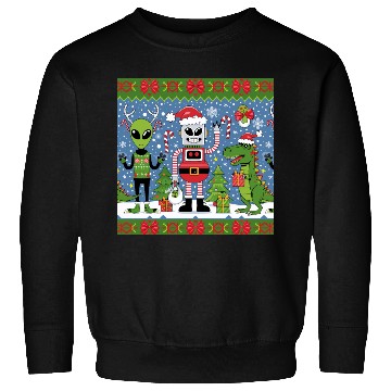 Discover Funny Ugly Christmas Sweater Design – Alien, Robot Sweatshirts