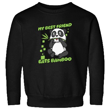 Discover My Best Friend Eats Bamboo Panda Bear Friend Sweatshirts