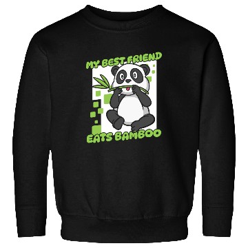 Discover My Best Friend Eats Bamboo Panda Bear Friend Sweatshirts