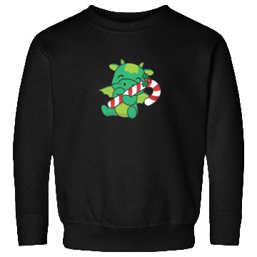 Discover Dragon Christmas Candy Cane Cute Dragon Sweatshirts