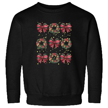 Discover Christmas wreath, Christmas Coquette Bow Sweatshirts
