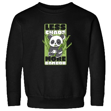 Discover Less Chaos More Bamboo Panda Bear Friend Lover Sweatshirts