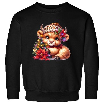 Discover Christmas Merry Christmas For Gift Highland Cow Sweatshirts