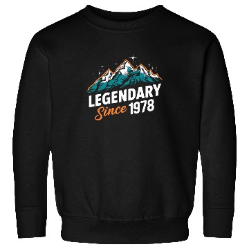 Discover Legendary Since 1978 Hiker Birthday Mountain Sweatshirts