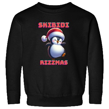 Discover Skibidi Rizzmas Penguin Sweatshirts