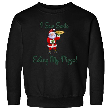Discover Funny Christmas Pizza Design Sweatshirts