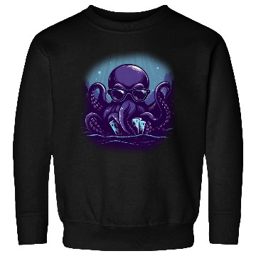 Discover Blue Smart Octopus Sweatshirts