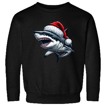 Discover Santa Shark Christmas Sweatshirts