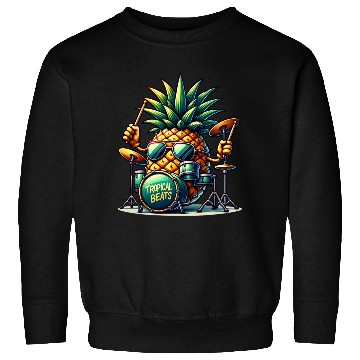 Discover Tropical Beats Pineapple Drummer Vibe Sweatshirts