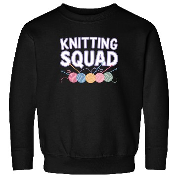 Discover Yarn and Needle Knitting Circle Creative Icon Sweatshirts