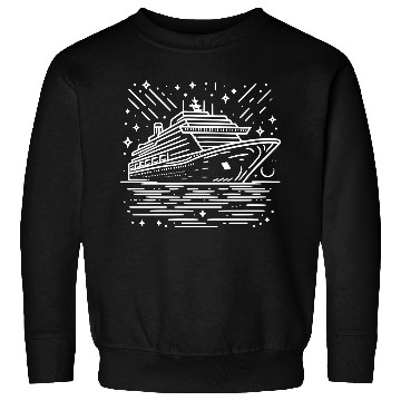 Discover Minimalistic Vector Cruise Ship path4 Sweatshirts